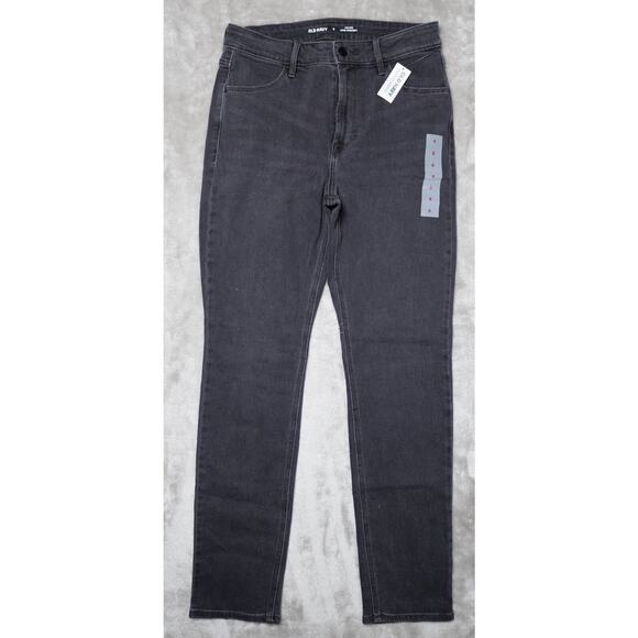 Old Navy High Rise WOW Straight Dark Gray Denim Jeans Womens Size 8 - Picture 2 of 16